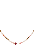 Psychedeliah Necklace, 18k Gold with Mother of Pearl & Diamonds
